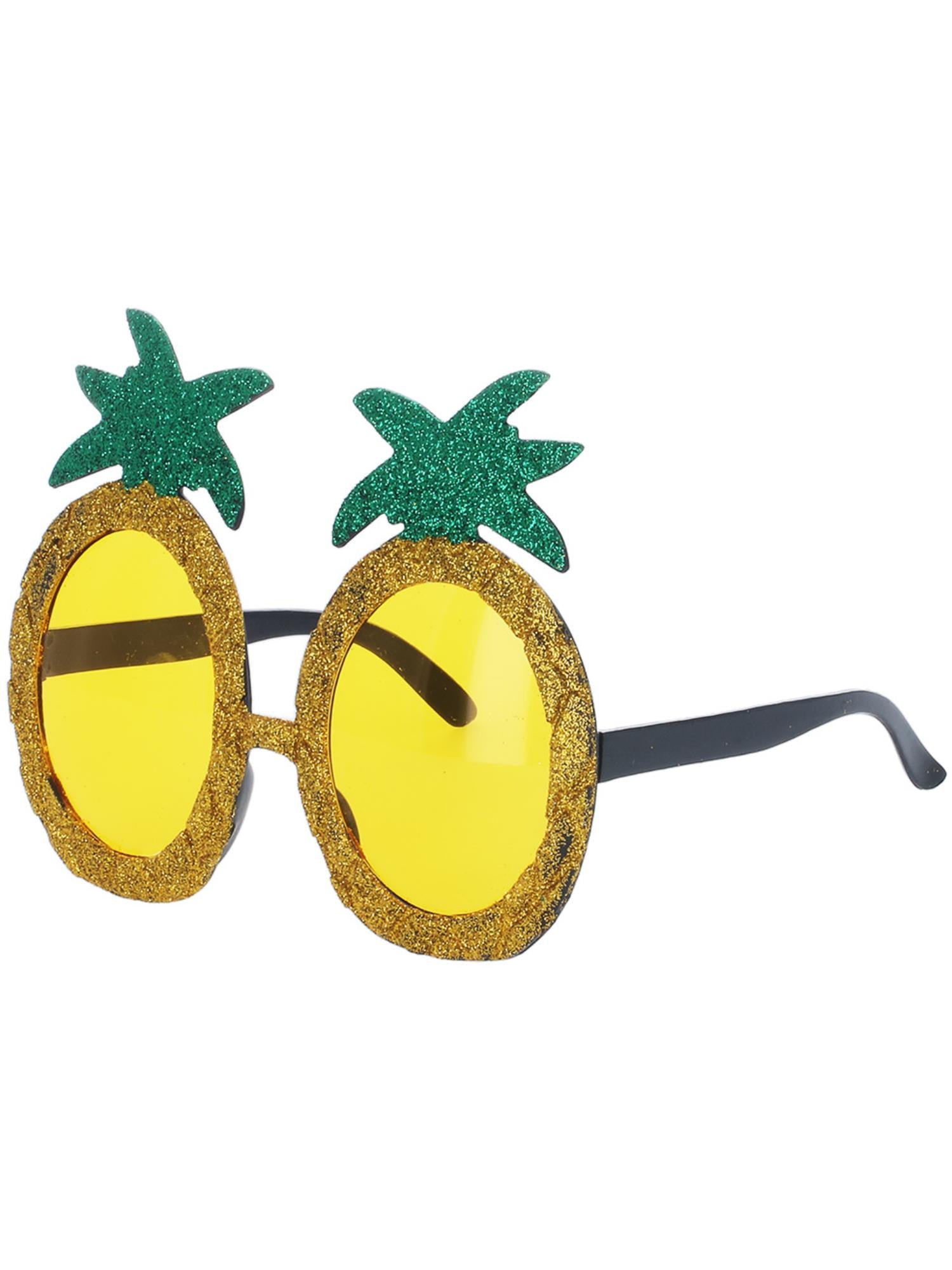 Smiffys Tropical Pineapple Glitter Glasses - 52032
