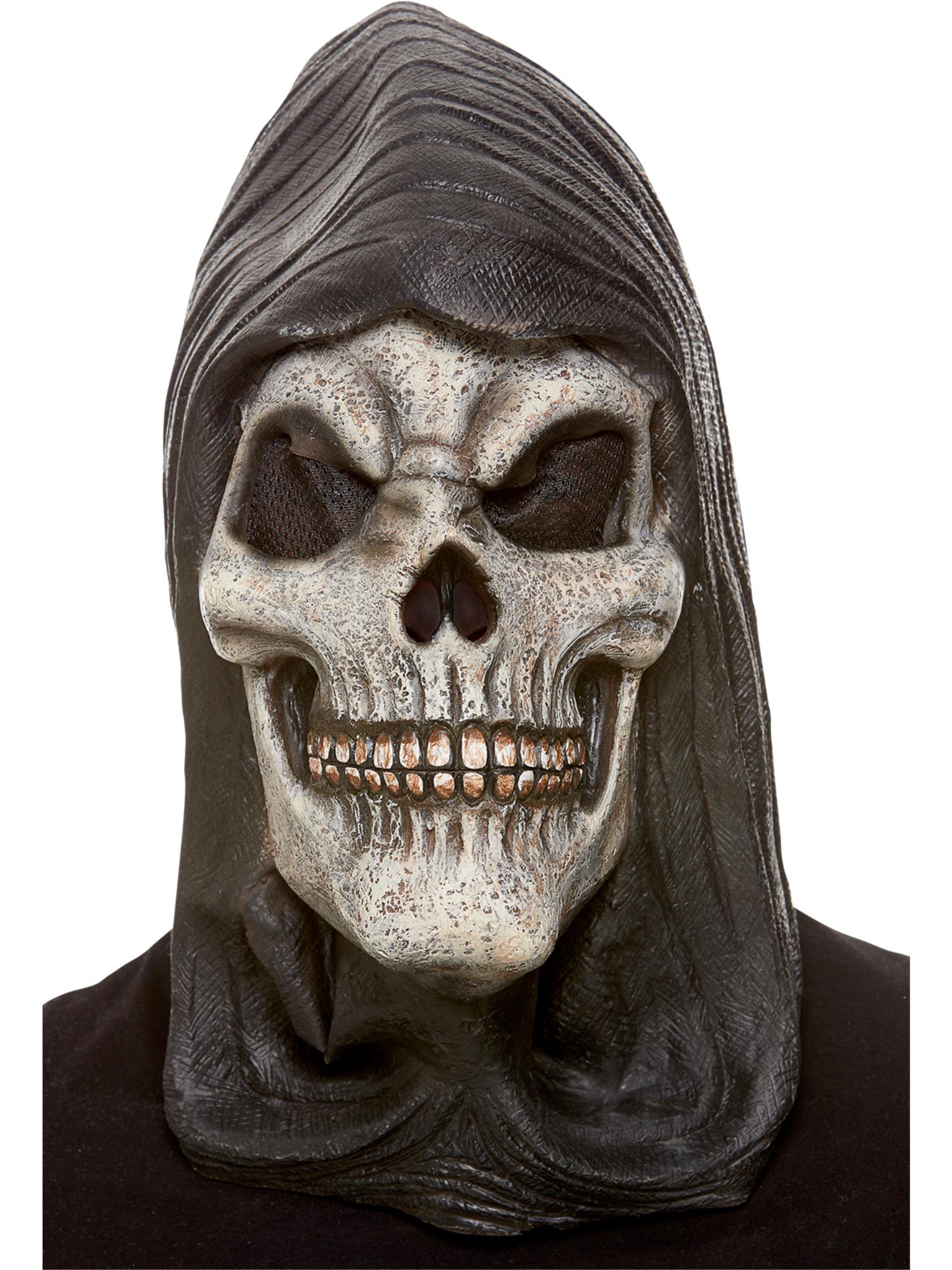 Smiffys Hooded Skeleton Latex Mask - 52033
