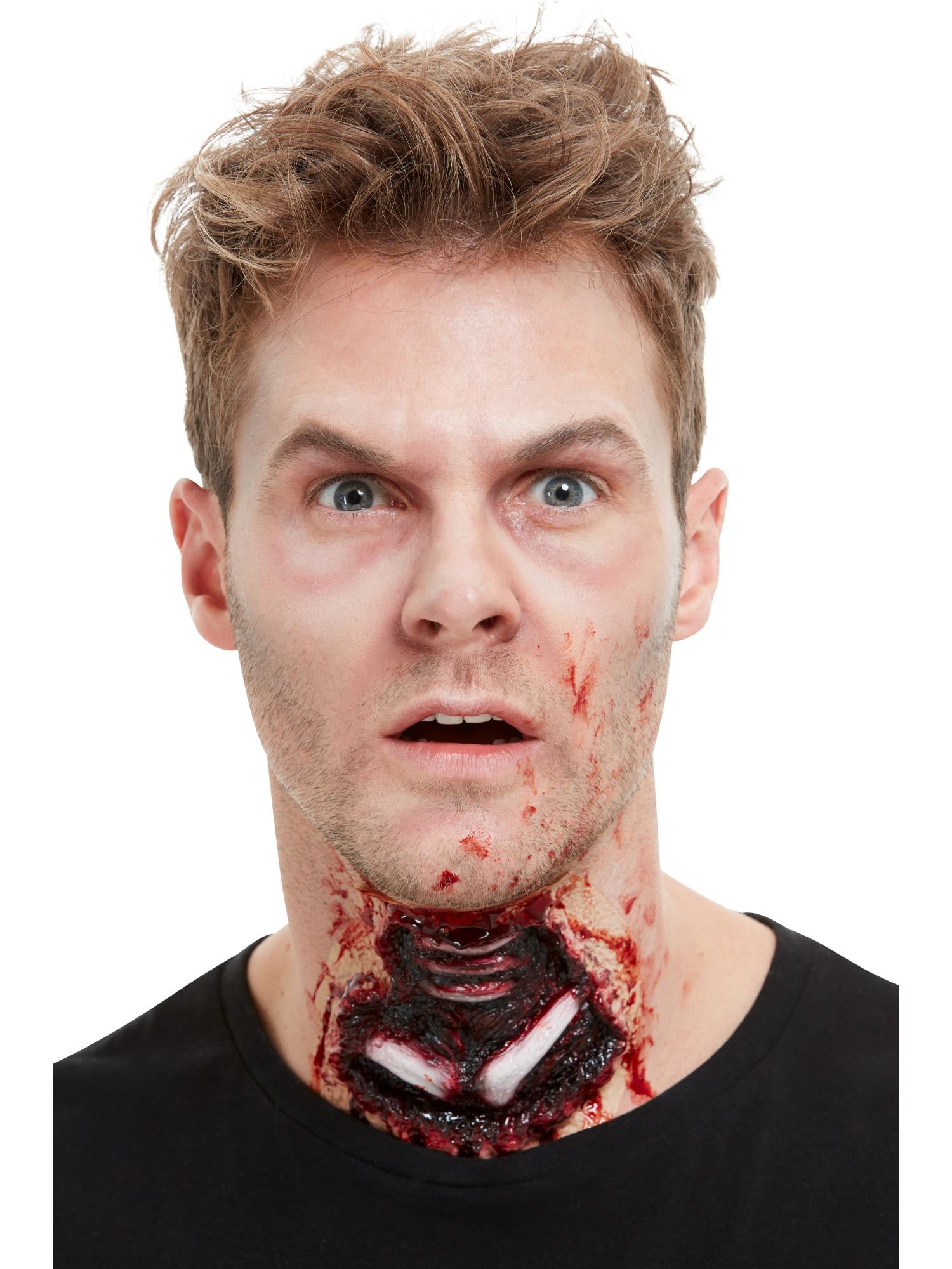 Smiffys Smiffys Make-Up FX, Latex Exposed Throat Wound - 52060