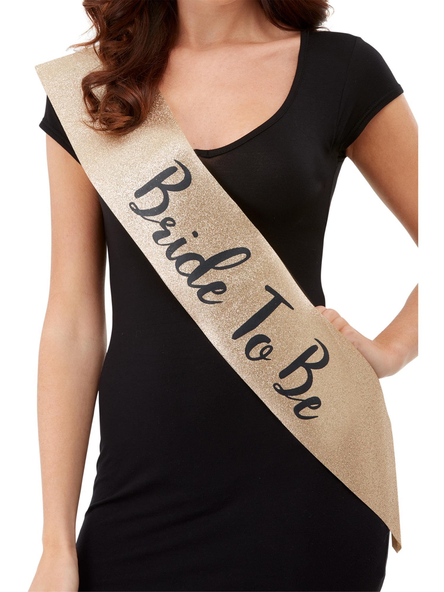 Bride To Be Sash Gold and Black