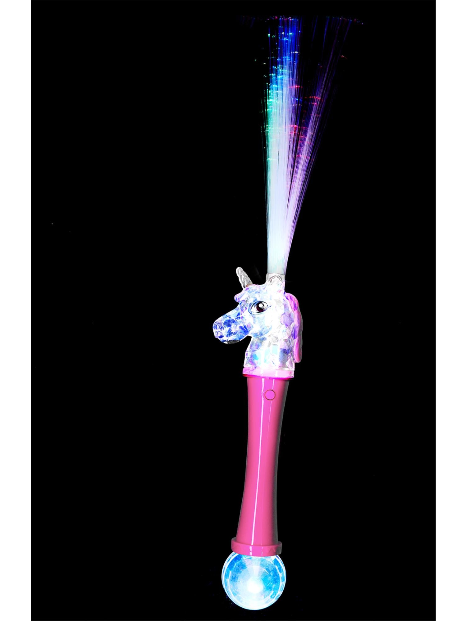 Unicorn Fibre Optic Wand, Light Up, Pink & Blue