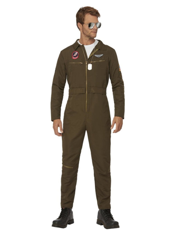 Top Gun Maverick Men's Aviator Costume, Green