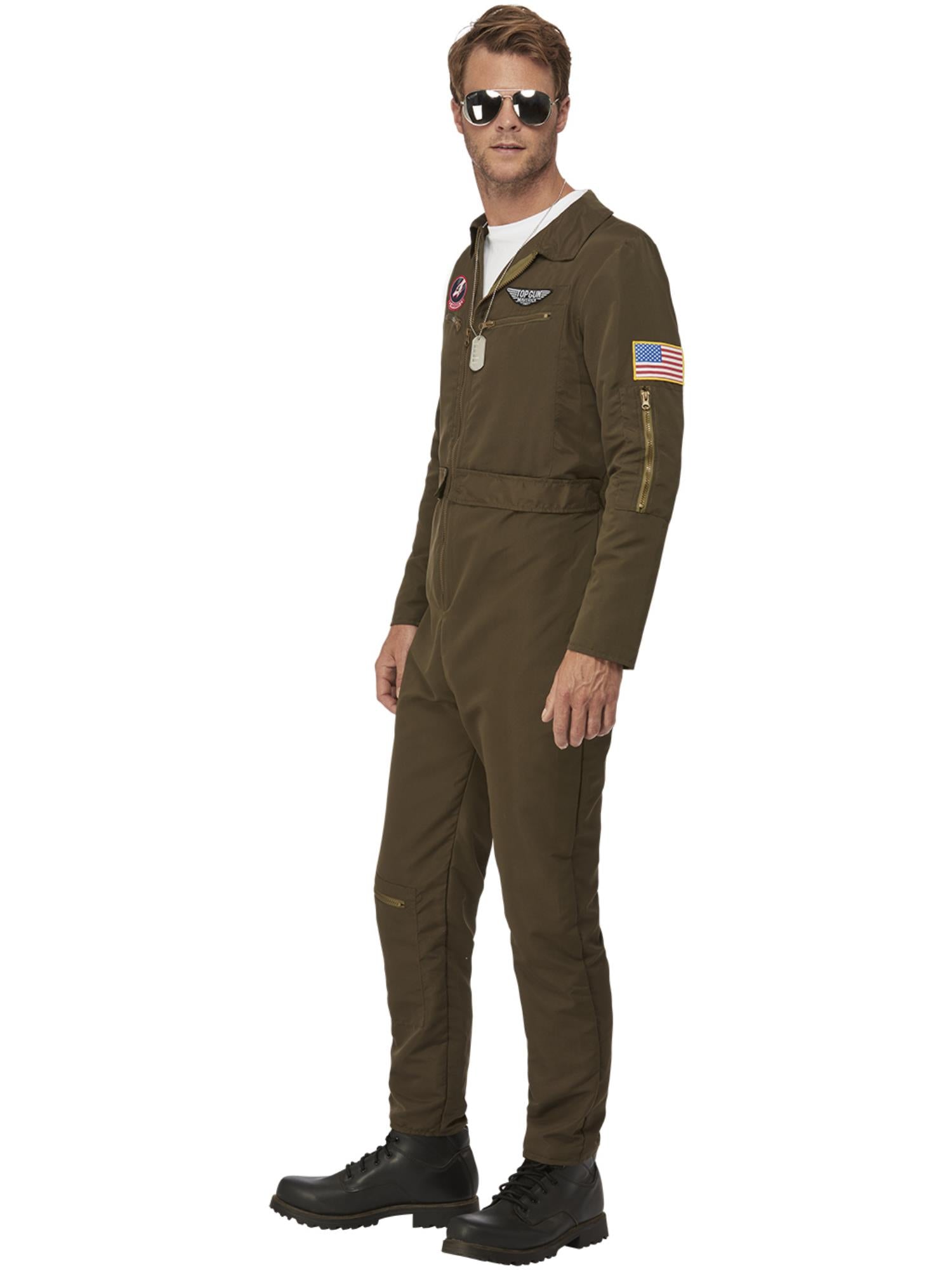 Top Gun Maverick Men's Aviator Costume, Green
