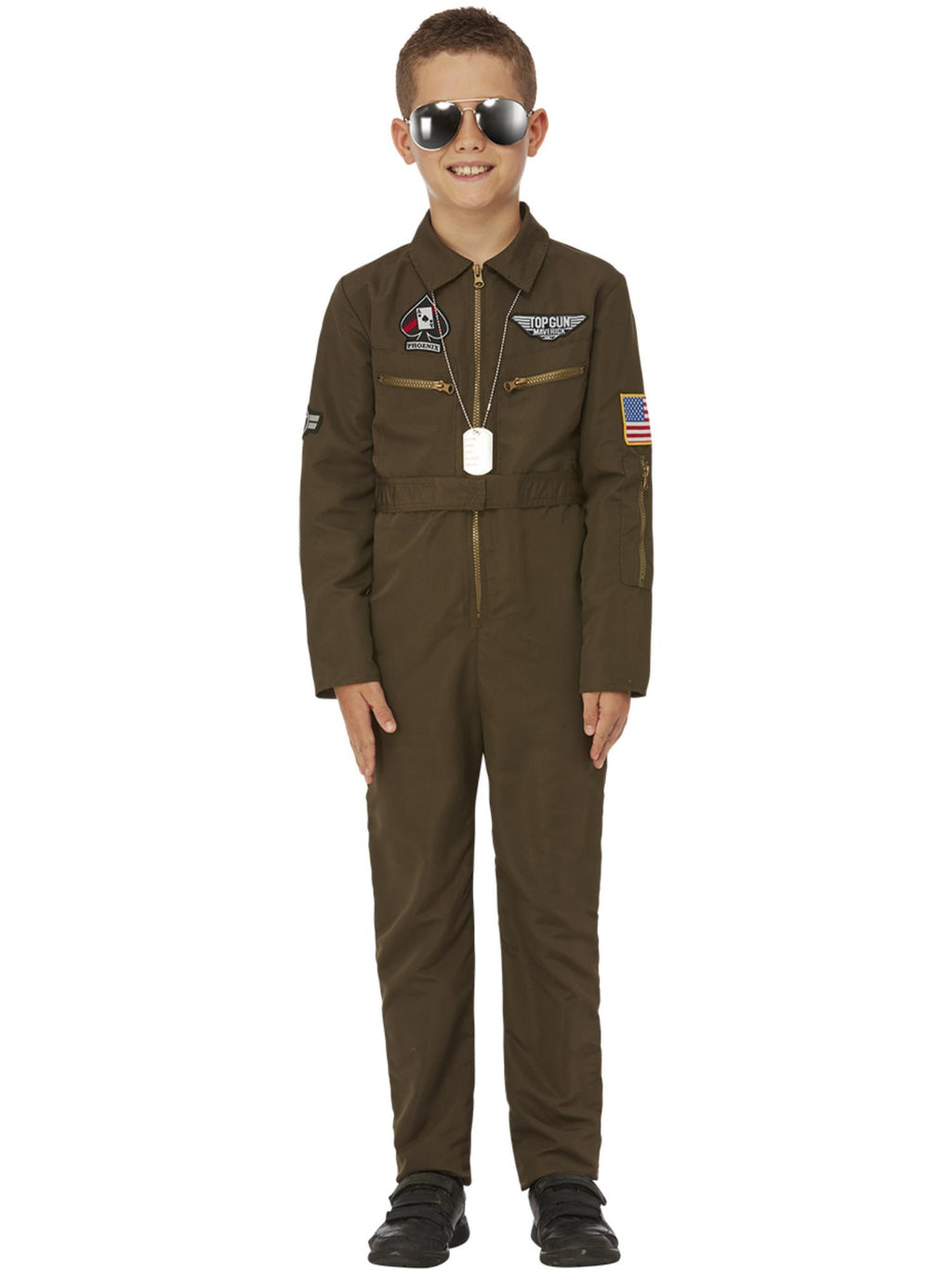 Top Gun Maverick Child's Aviator Costume, Green