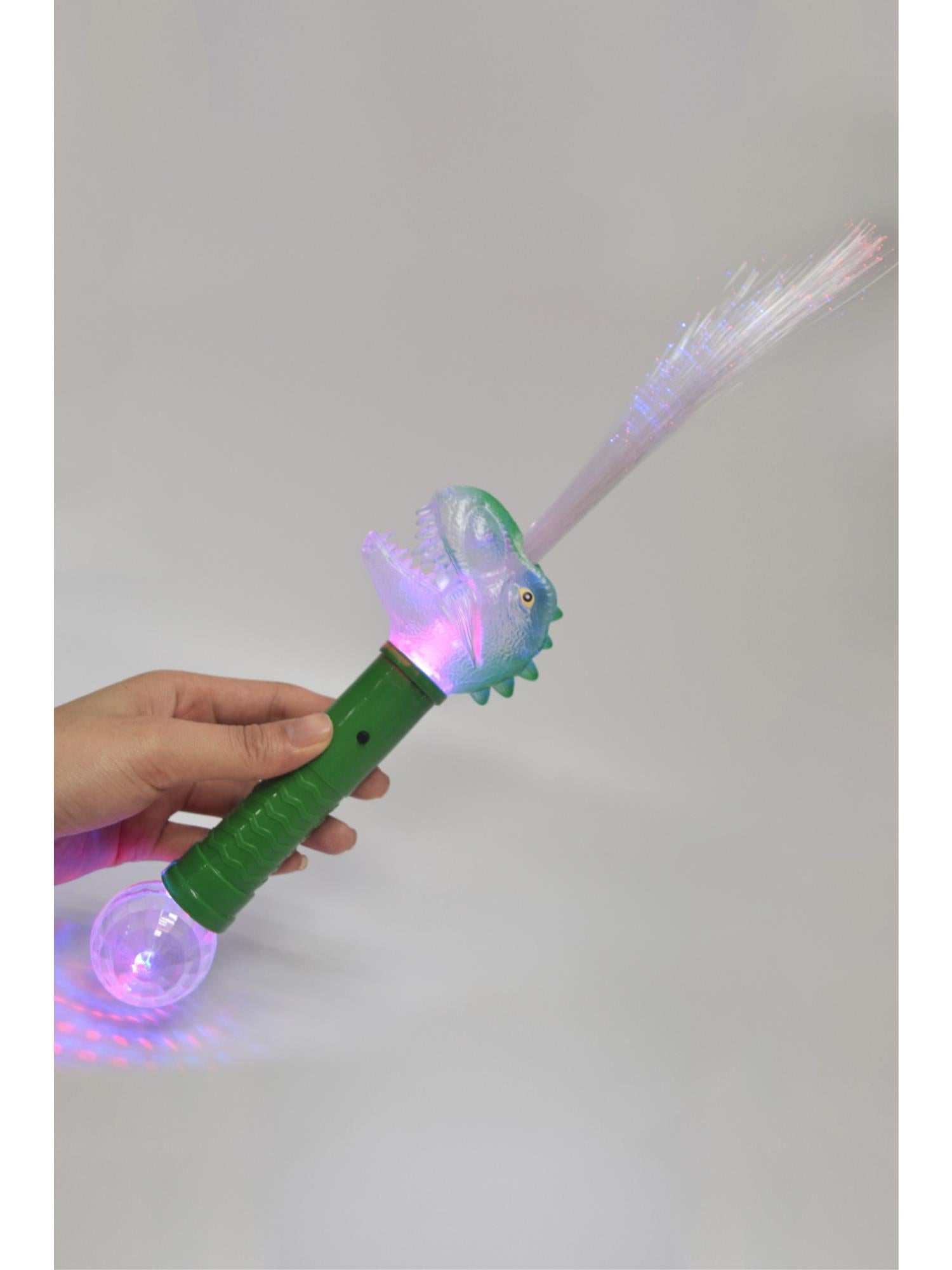 LED Light Up Glow Dinosaur Fibre Optic Wand