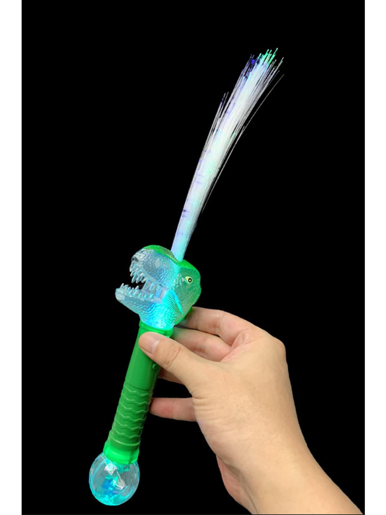 LED Light Up Glow Dinosaur Fibre Optic Wand