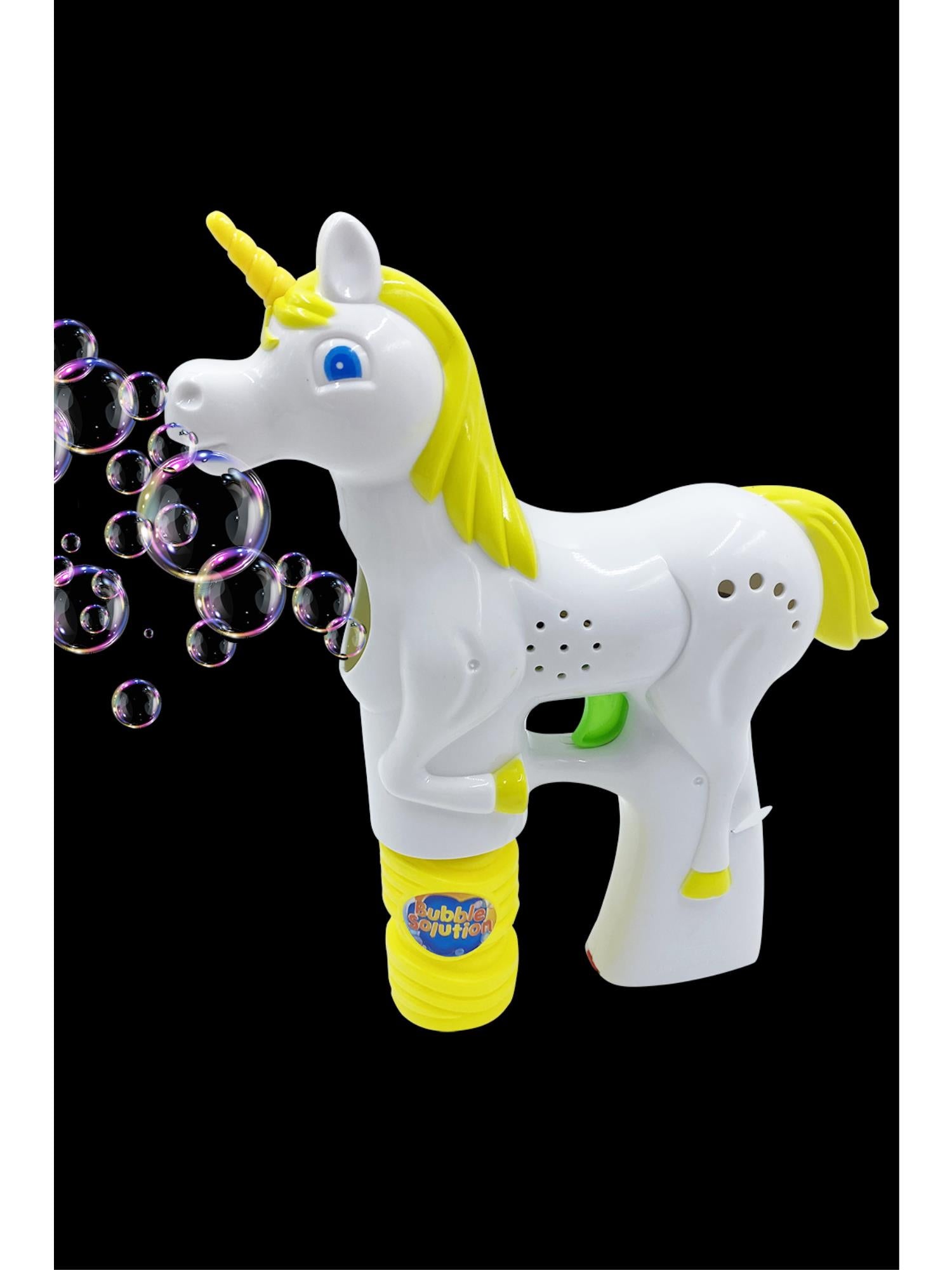 LED Light Up Unicorn Bubble Gun