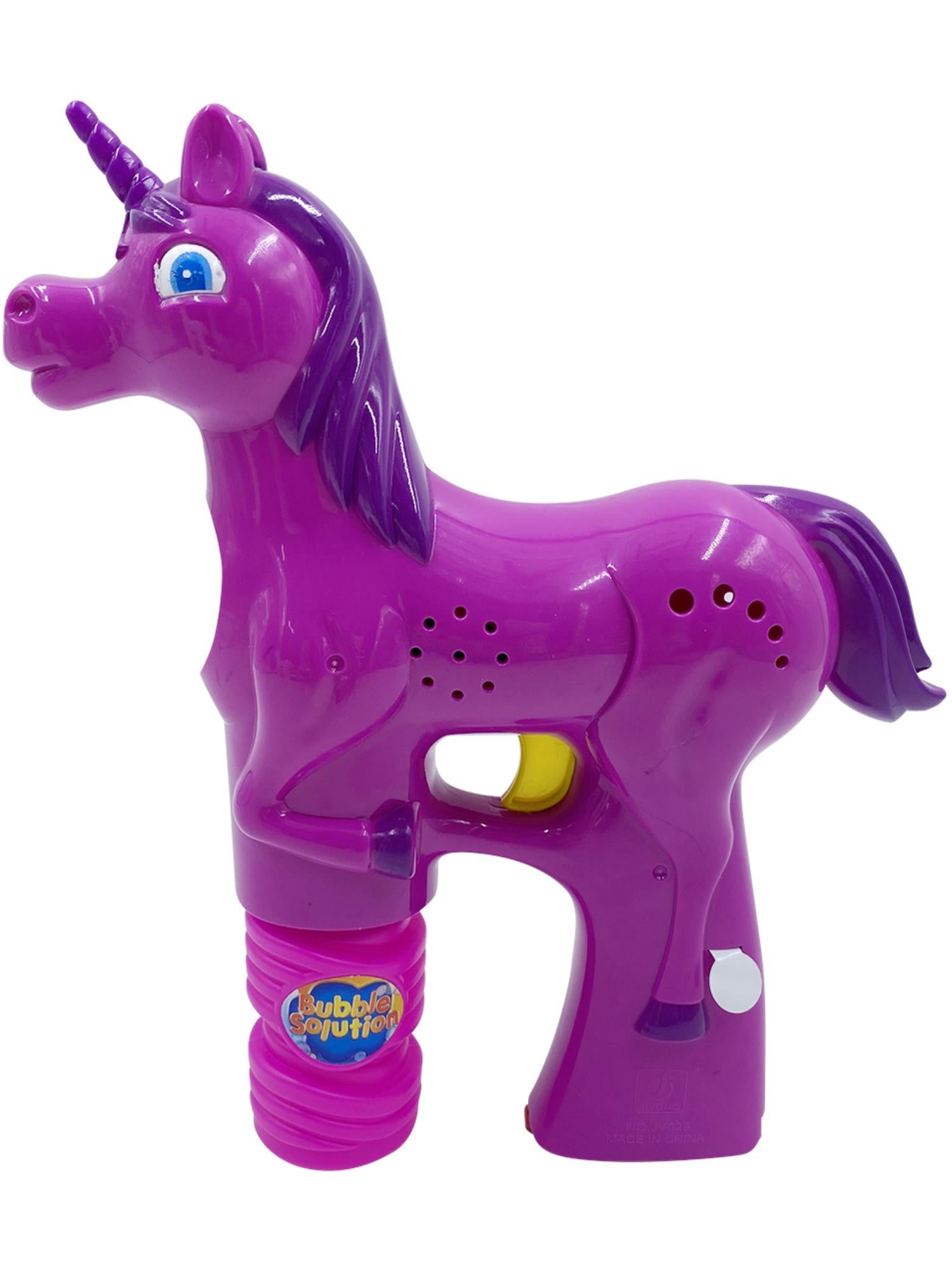 LED Light Up Unicorn Bubble Gun
