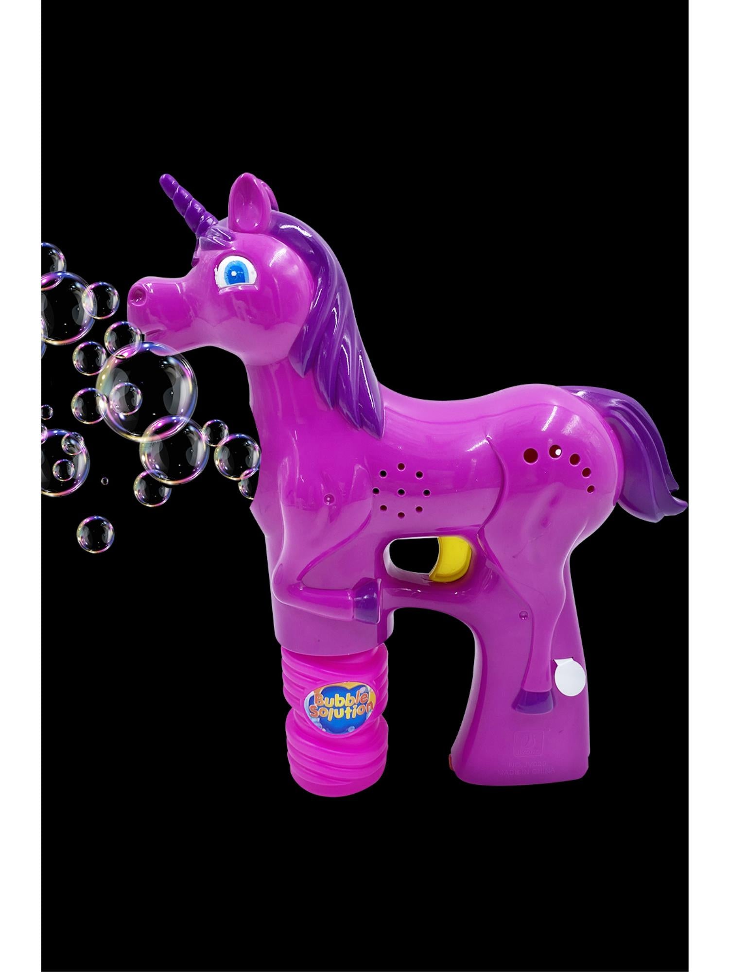 LED Light Up Unicorn Bubble Gun