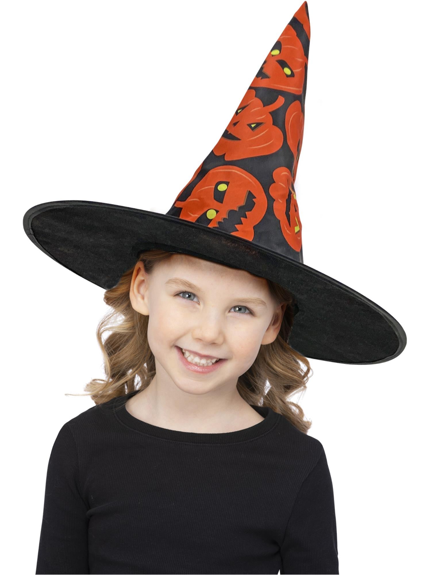 Kids Pumpkin Witch Hat