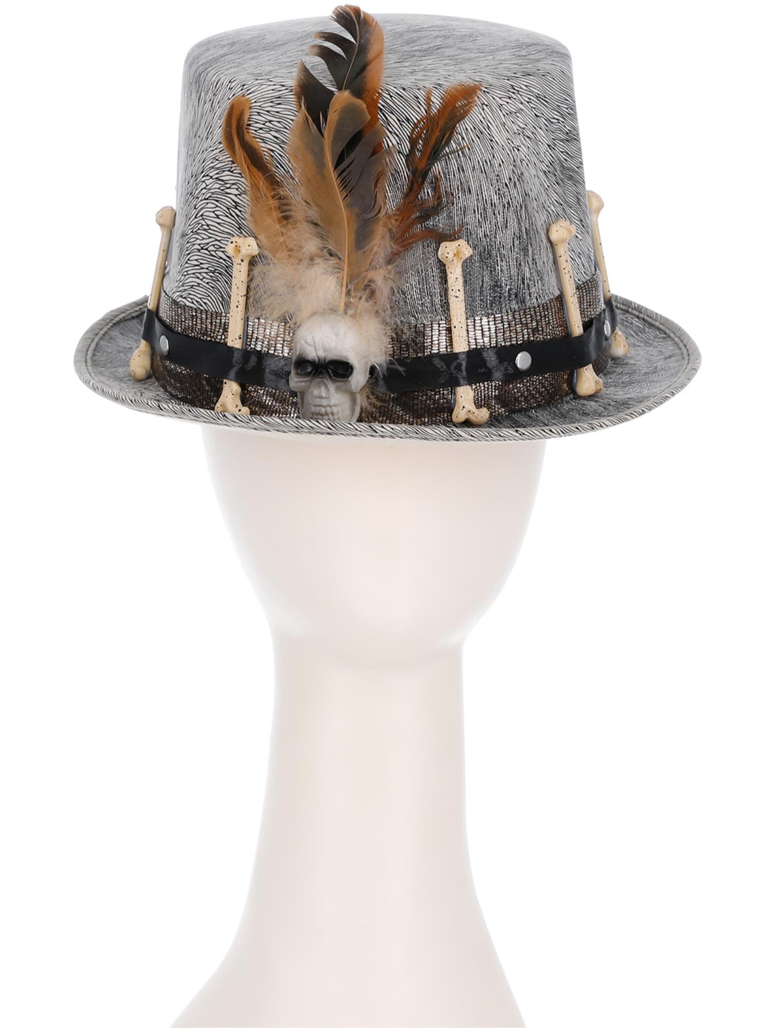 Voodoo Distressed Grey Top Hat