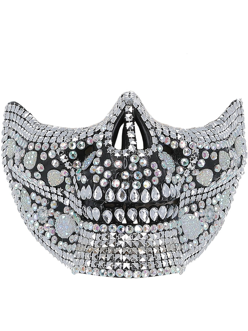 Deluxe Crystal Skull Half Face Mask