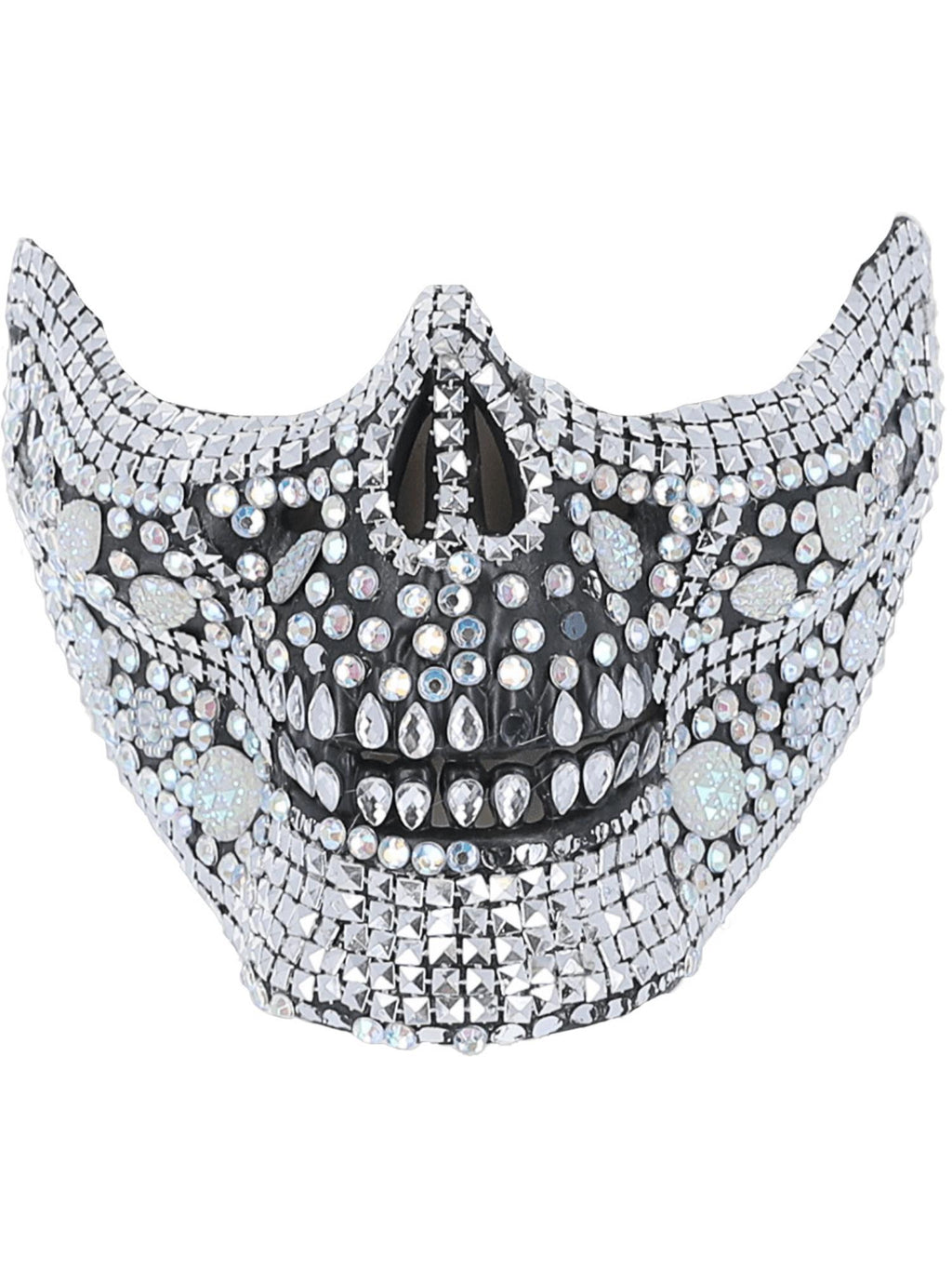 Deluxe Crystal Skull Half Face Mask
