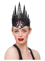 Black Filigree Queen Crown Headband