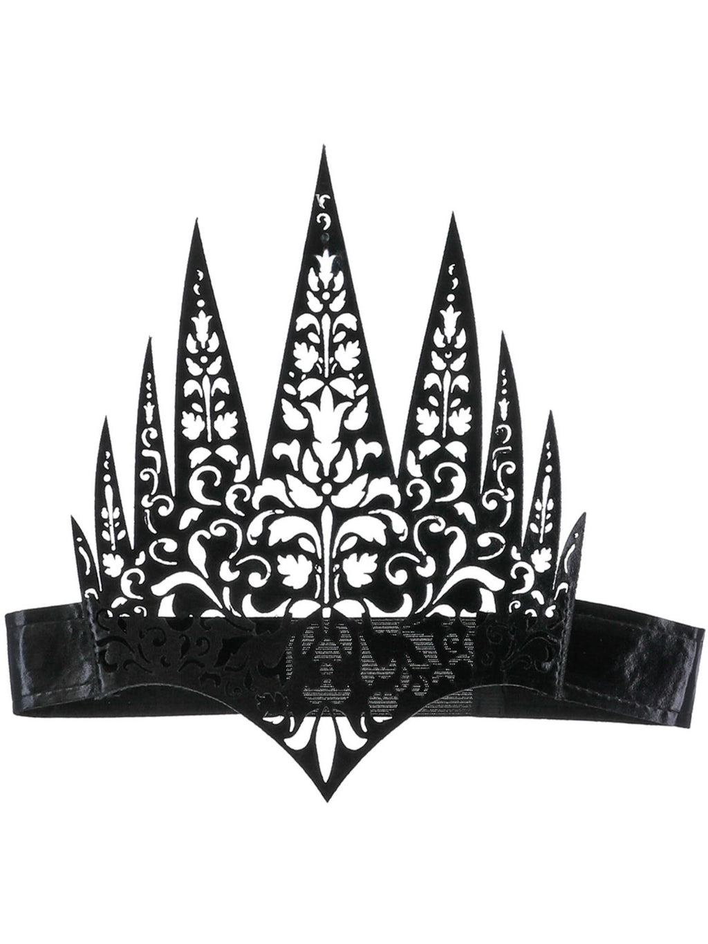 Black Filigree Queen Crown Headband