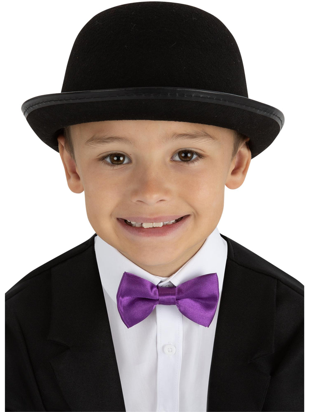 Kids Victorian Bowler Hat, Black