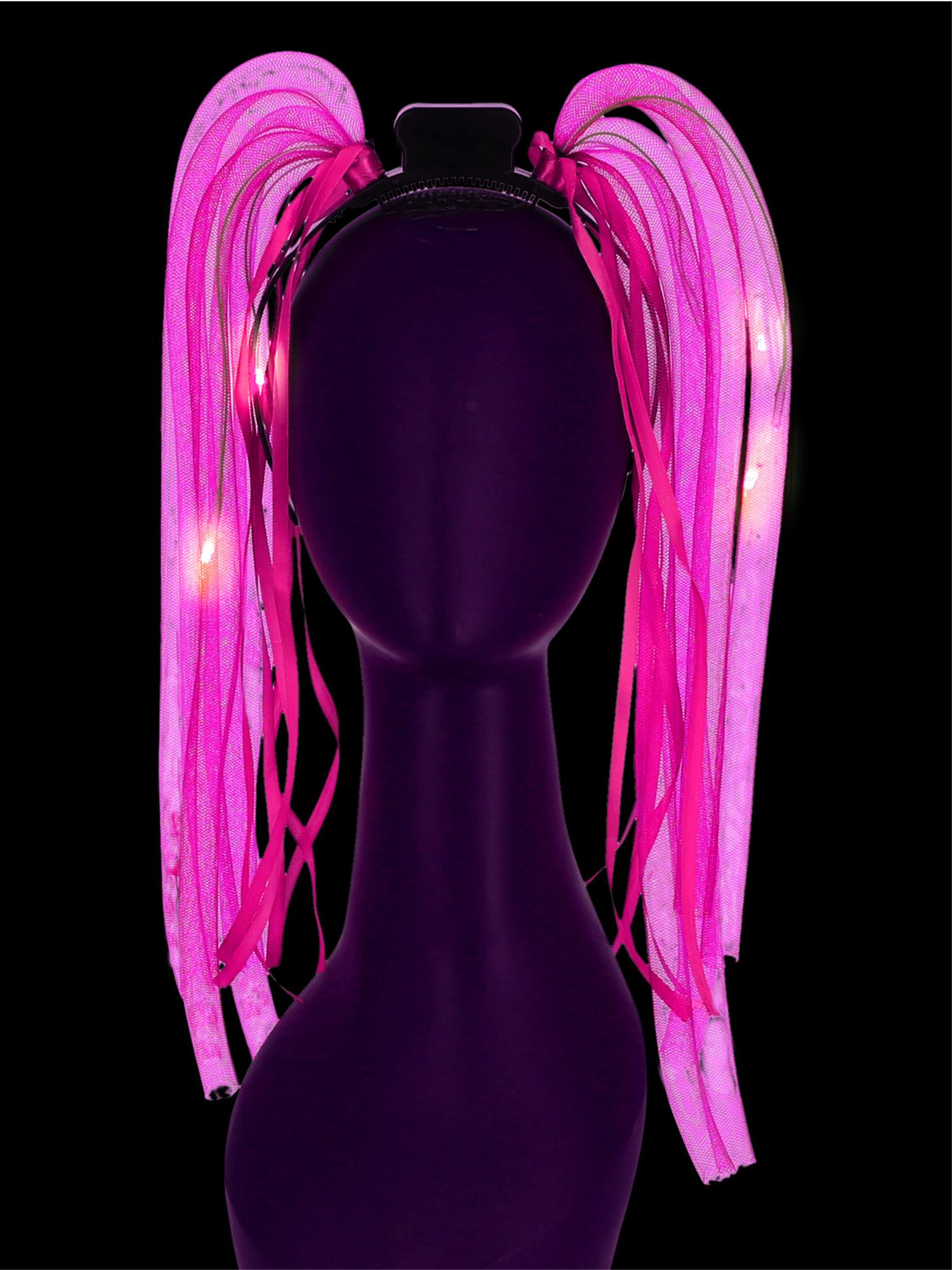 LED Light Up Pink Spaghetti Headband