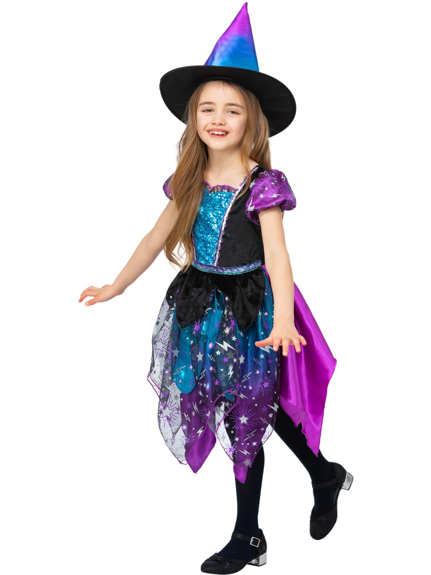Deluxe Moon & Stars Light Up Witch Costume