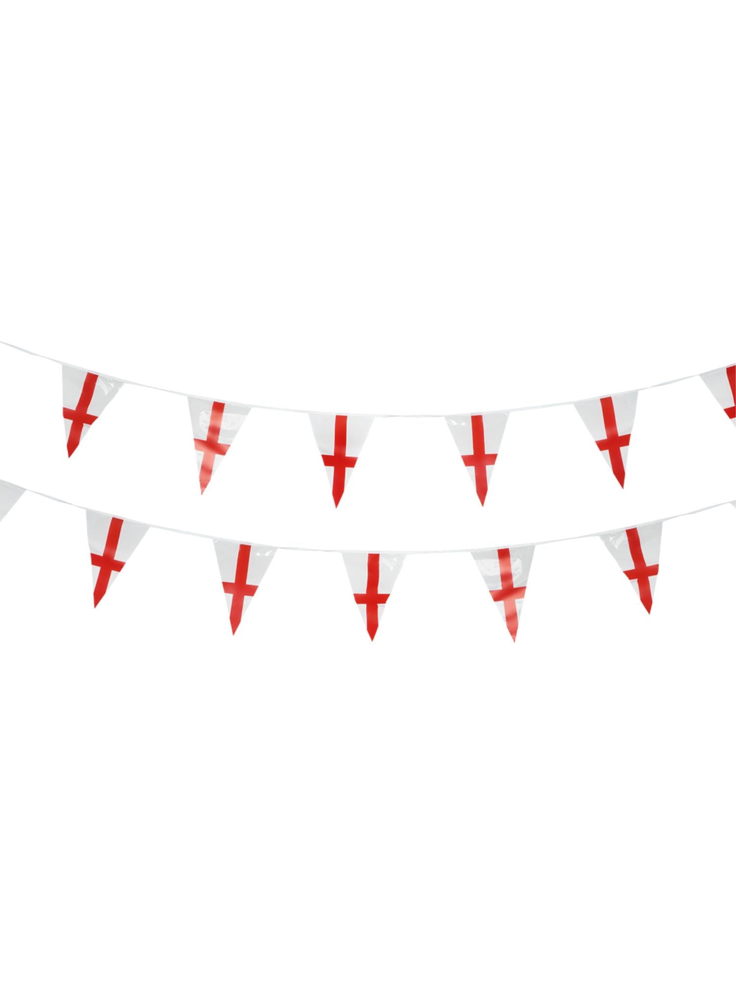 England Flag Triangle Bunting, Plastic
