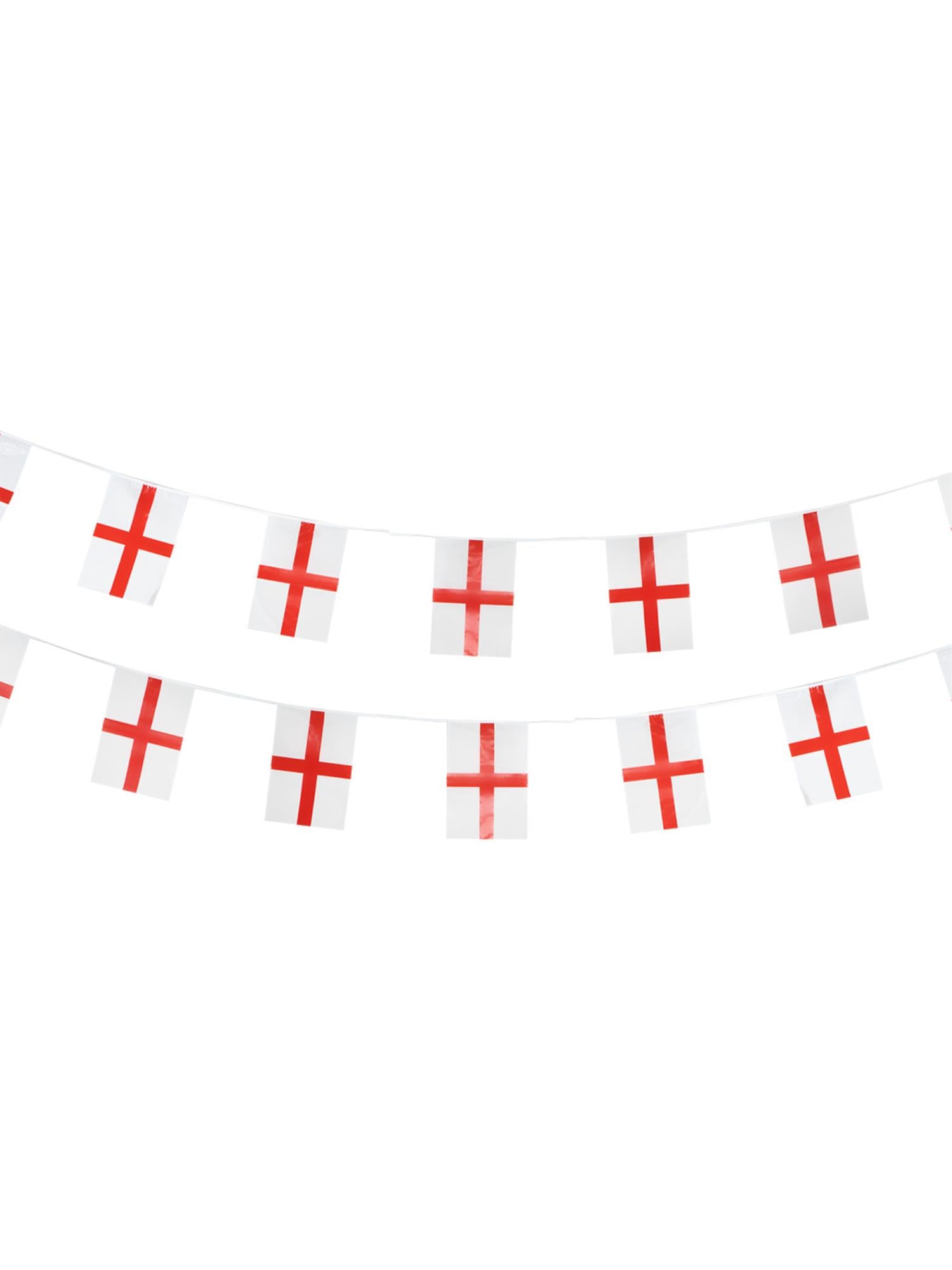 England Flag Rectangle Bunting, Plastic