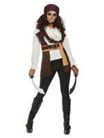 Womens Dark Spirit Pirate Costume, Brown