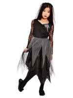 Girls Black Graveyard Bride Costume Alt1