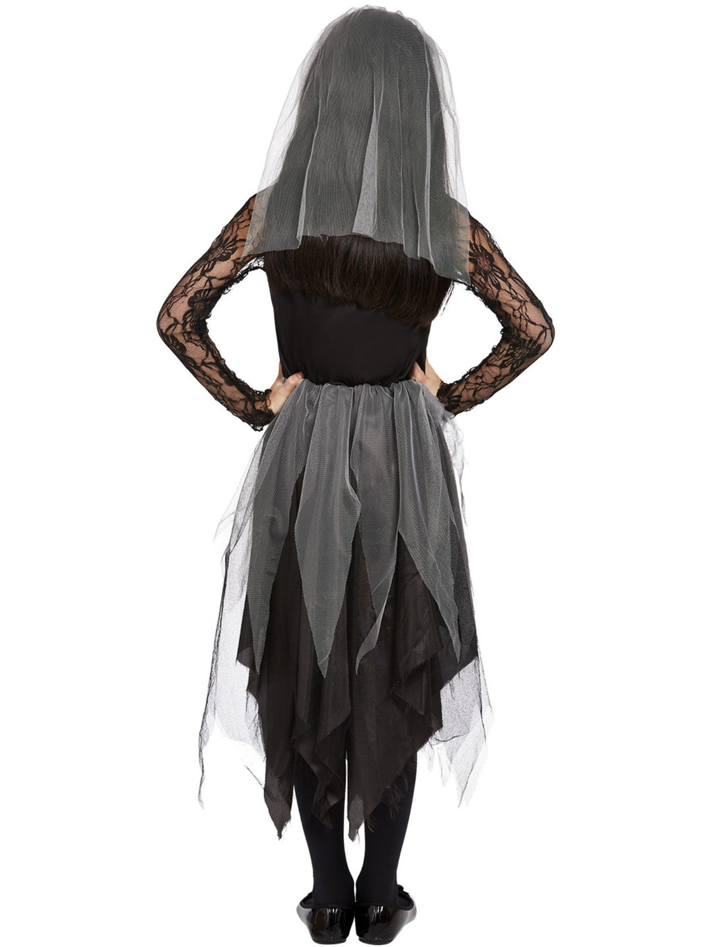 Girls Black Graveyard Bride Costume
