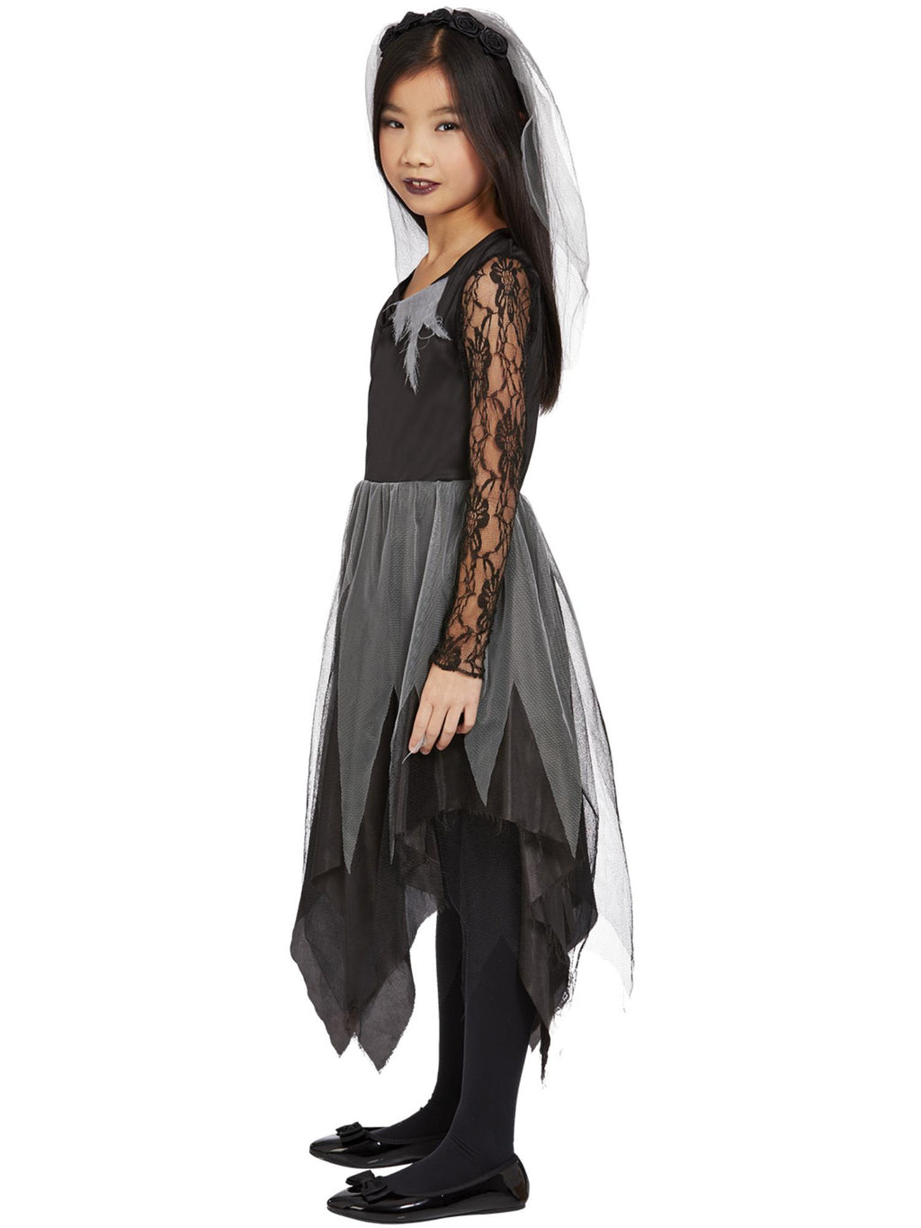 Girls Black Graveyard Bride Costume