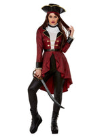 Deluxe Swashbuckler Pirate Costume, Burgundy