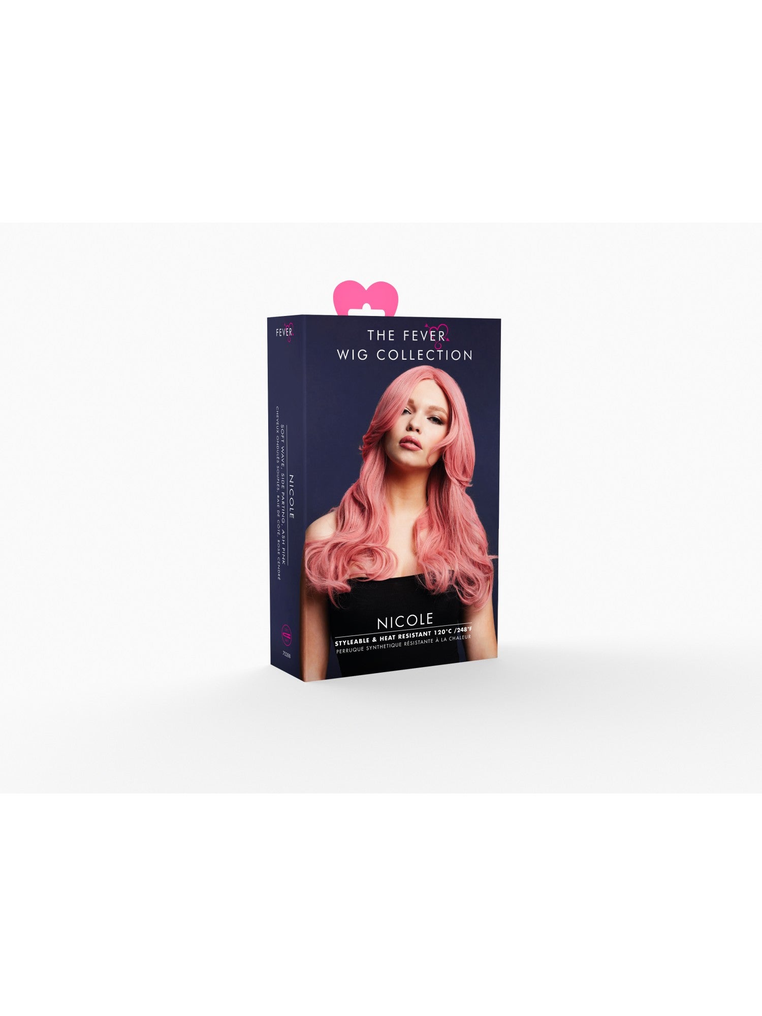 Smiffys Fever Nicole Wig, Red Cherry, Soft Wave with Side Parting - 43535