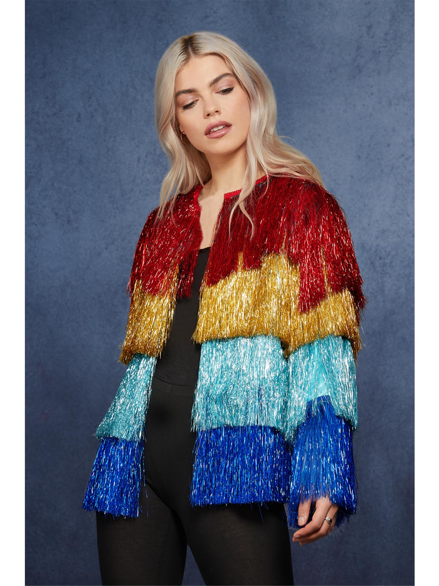 Fever Tinsel Festival Jacket, Multi-Coloured