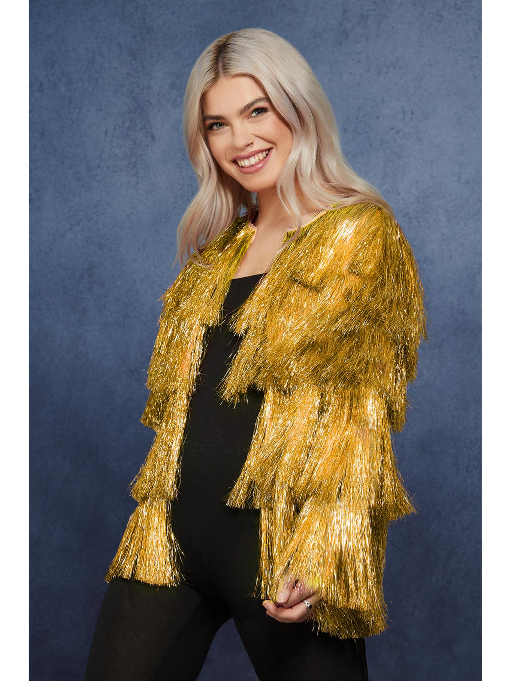 Fever Tinsel Festival Jacket, Gold