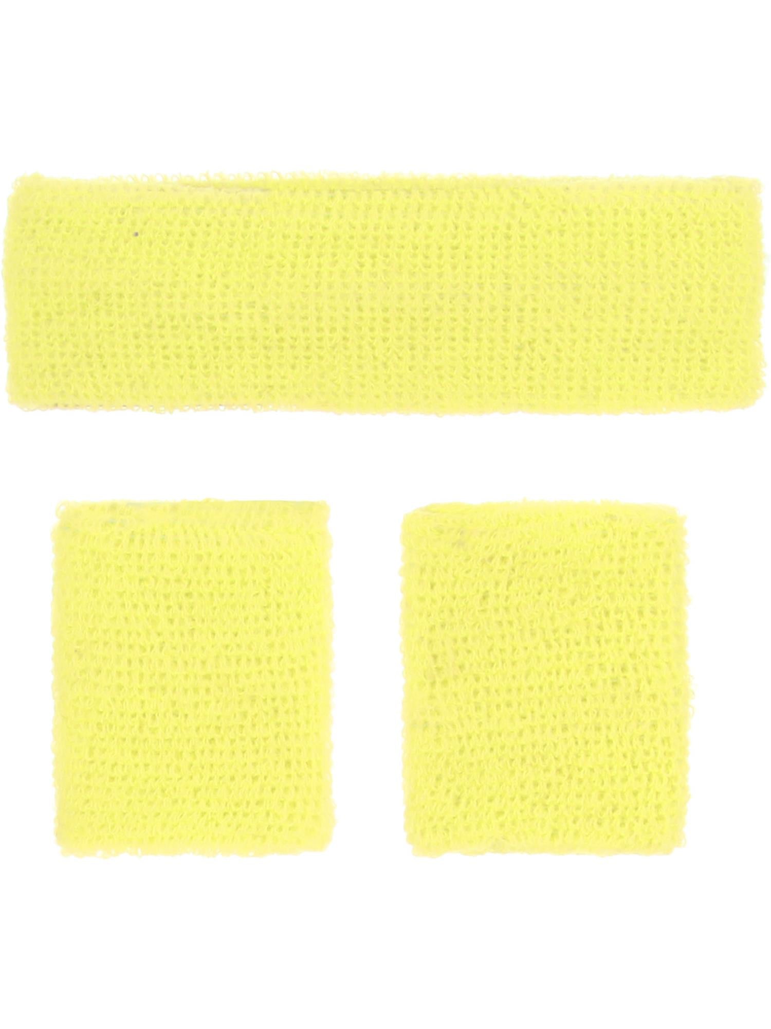 80s Neon Sweatbands, Yellow