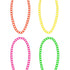 80s Neon Chain Necklaces, 4Pk