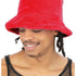 90s Red Fur Bucket Hat