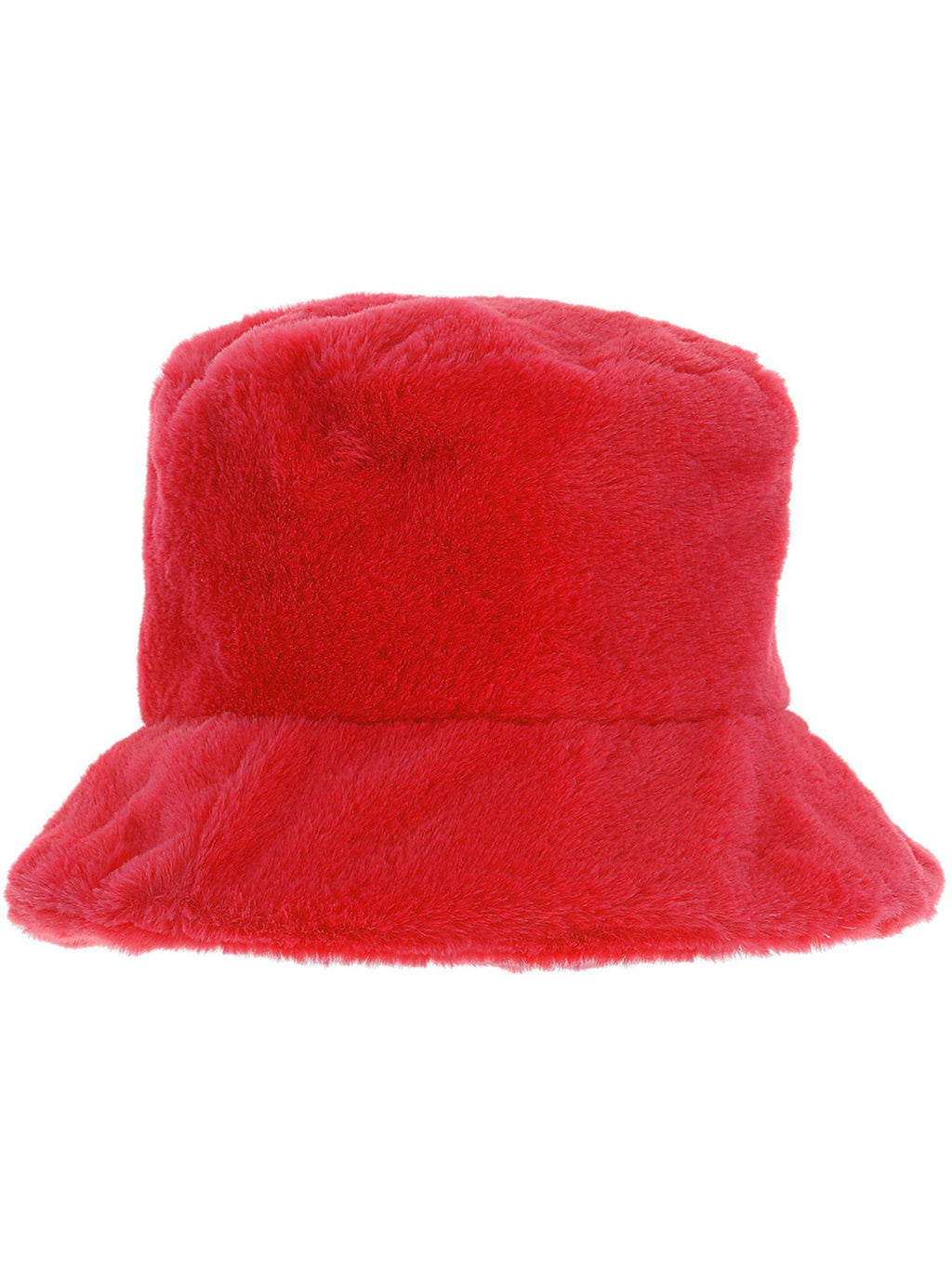 90s Red Fur Bucket Hat