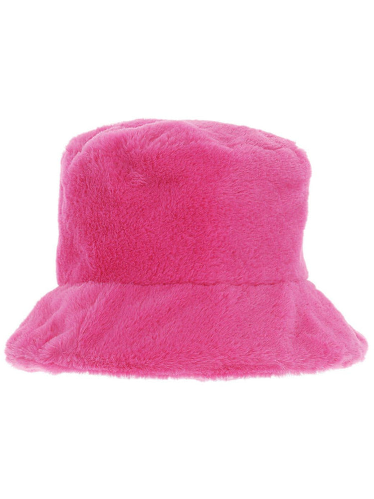 90s Pink Fur Bucket Hat