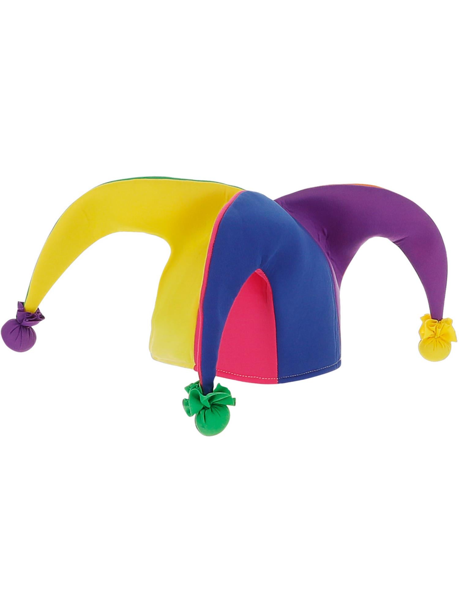 Neon Rainbow Jester Hat