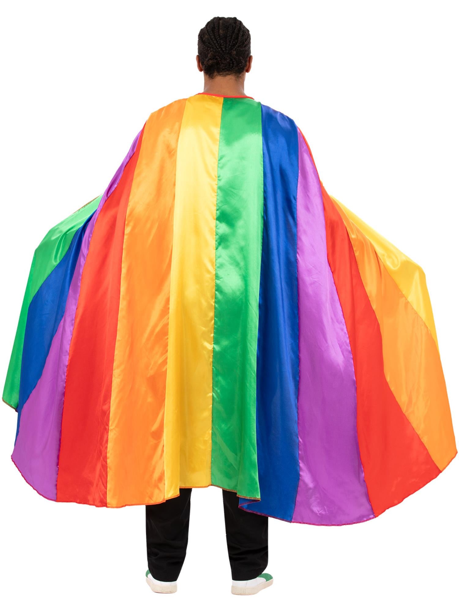 Rainbow Satin Cape