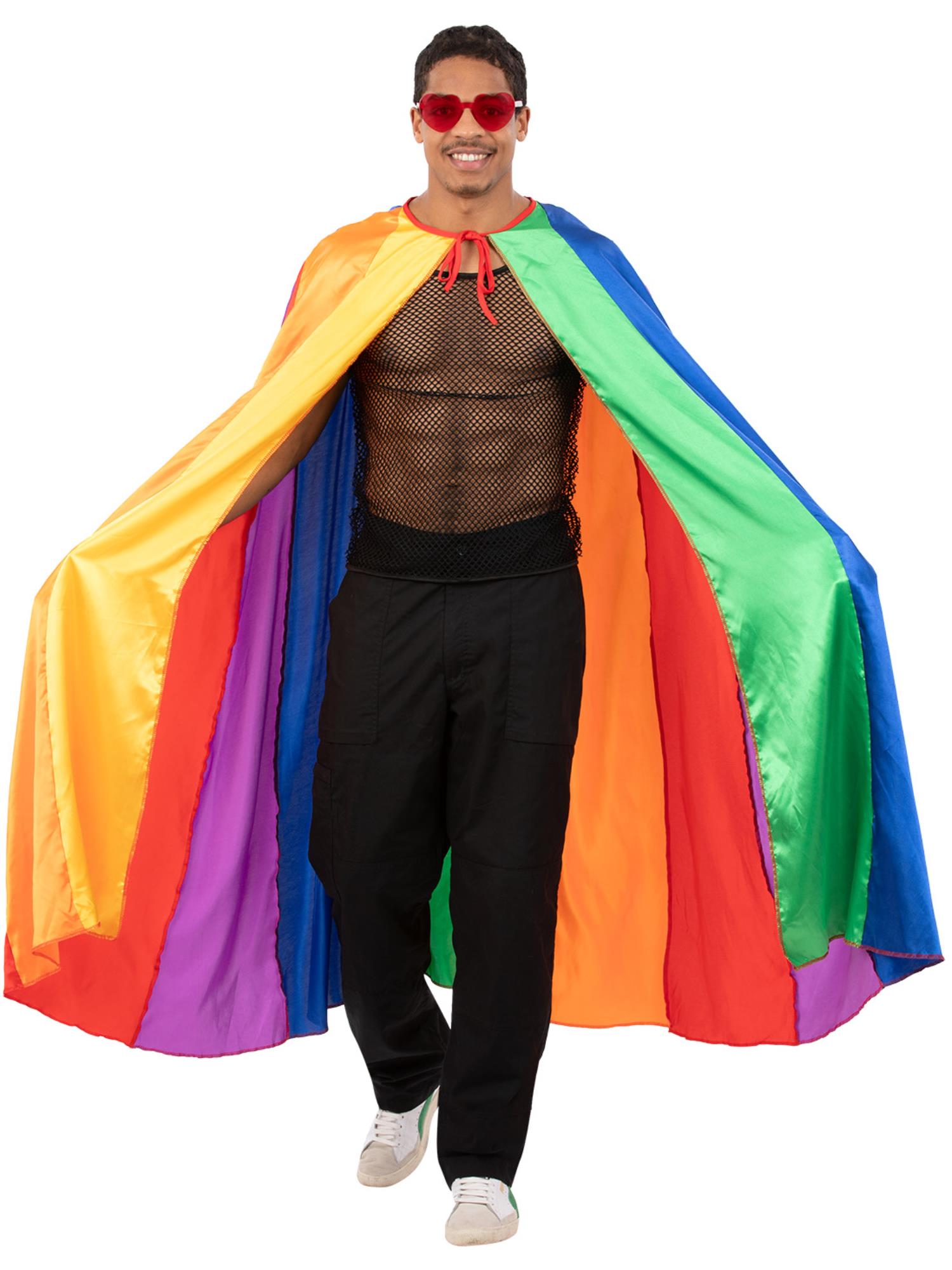 Rainbow Satin Cape