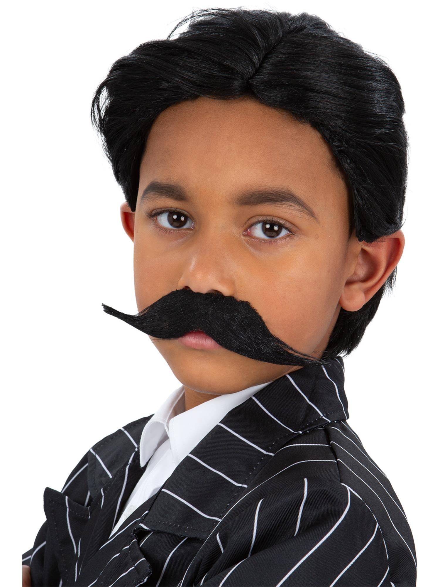 Boys Gothic Gangster Wig & Tash