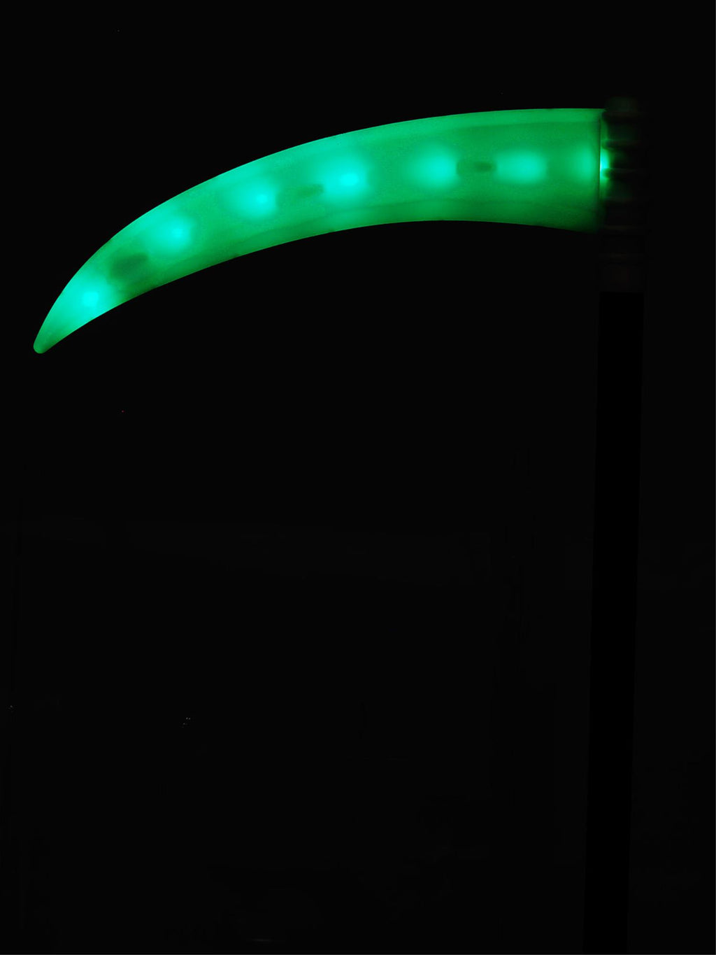Light Up Green LED Scythe, Adjustable, 5pcs