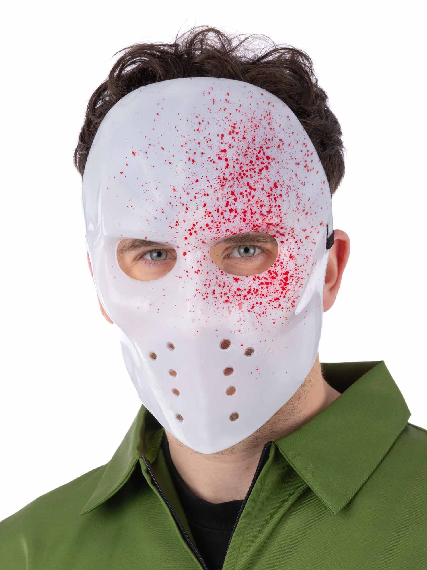 White Blood Splatter Hockey Mask – Escapade