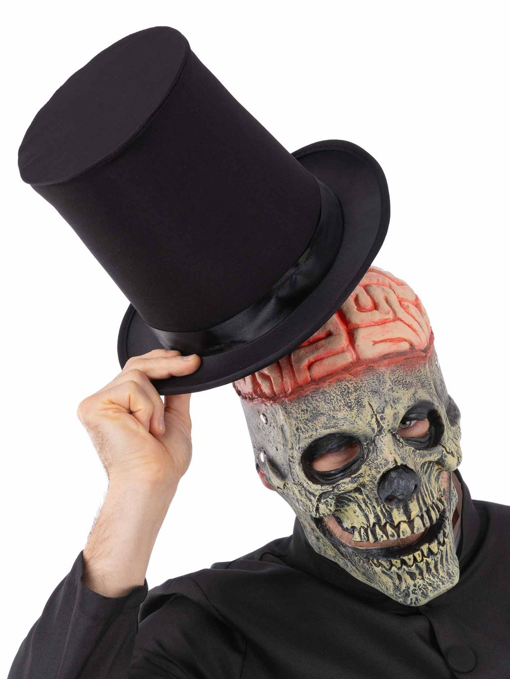 Exposed Brain Skull Latex Mask, with Moving Mouth