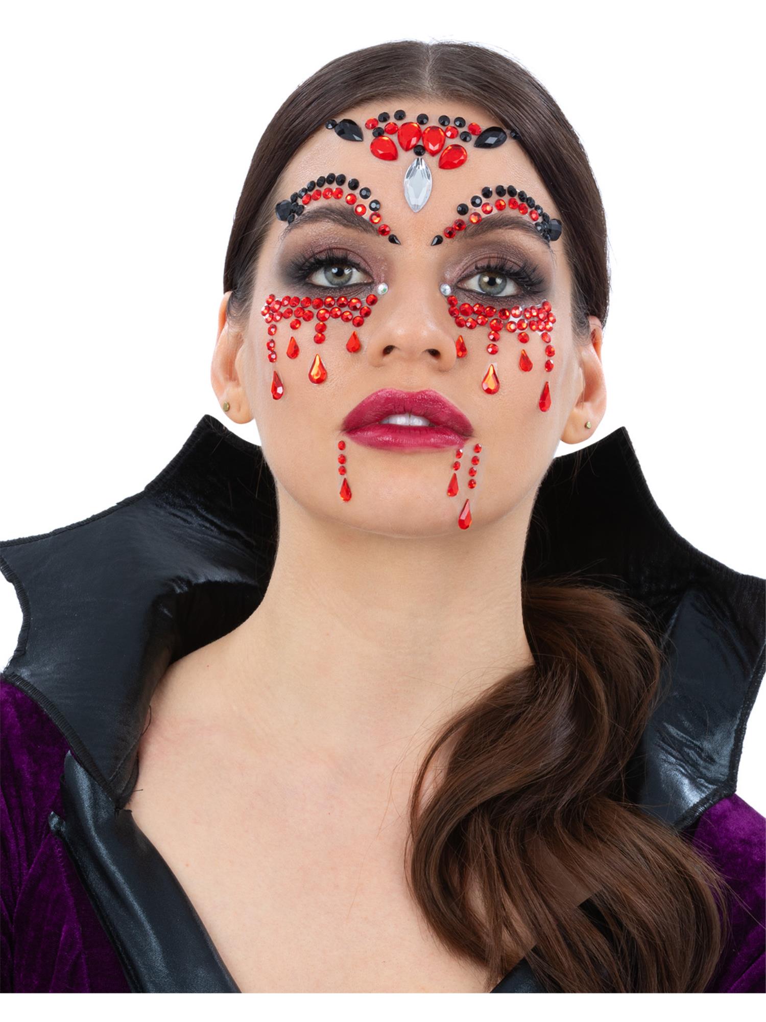 Smiffys Make-Up FX, Vampiress Face Jewels