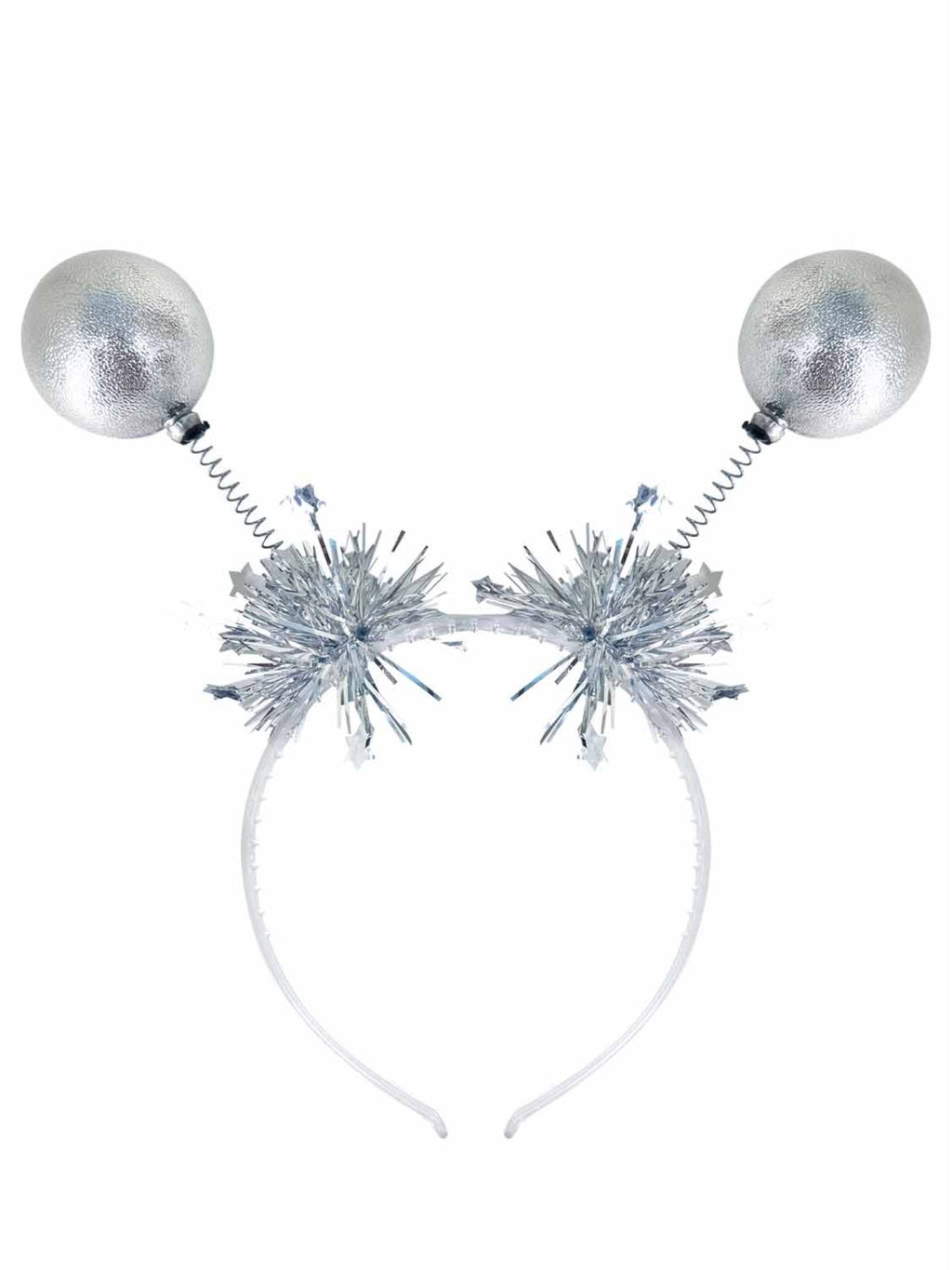 Silver Metallic Ball Bopper Headband
