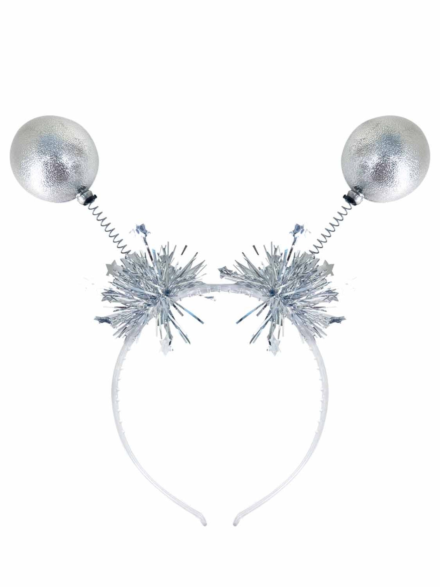 Silver Metallic Ball Bopper Headband