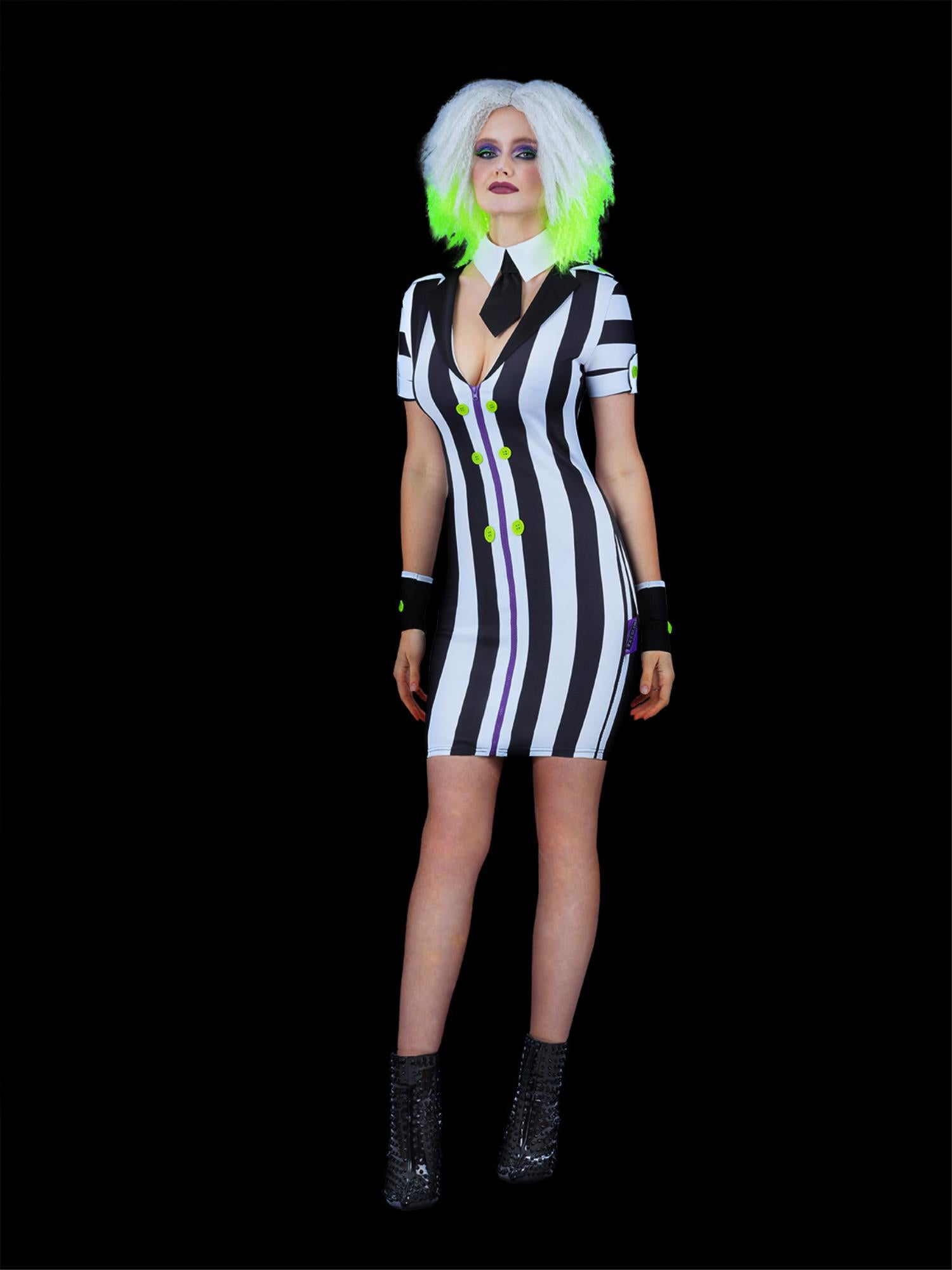 Beetlejuice Womens Shirt Dress Costume