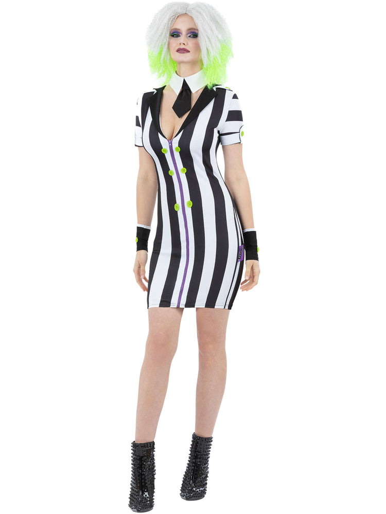 Beetlejuice Womens Shirt Dress Costume
