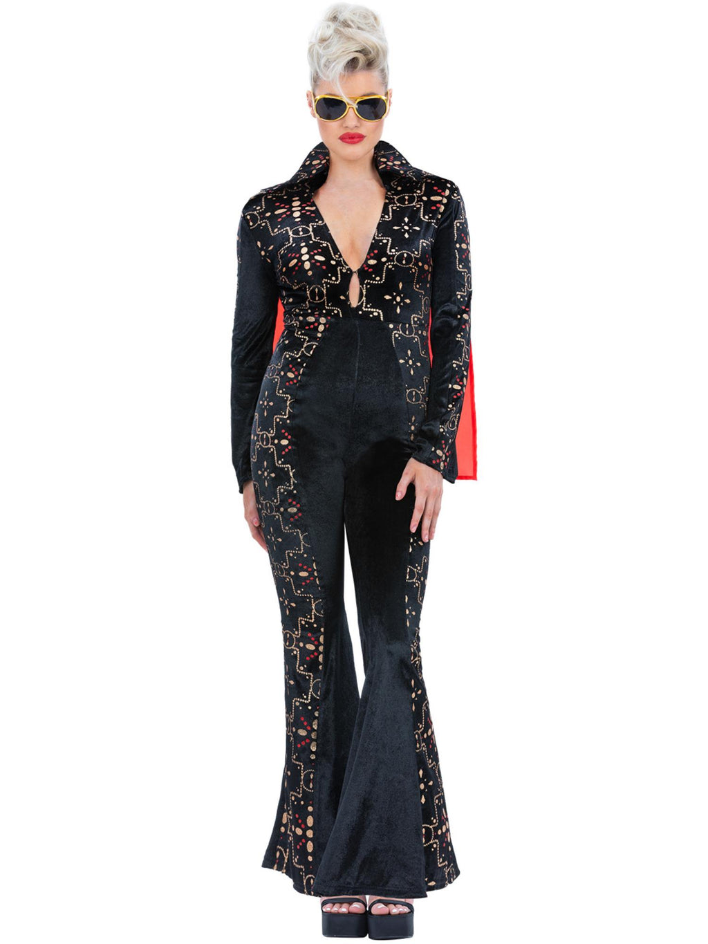 Elvis Black Rhinestone Costume